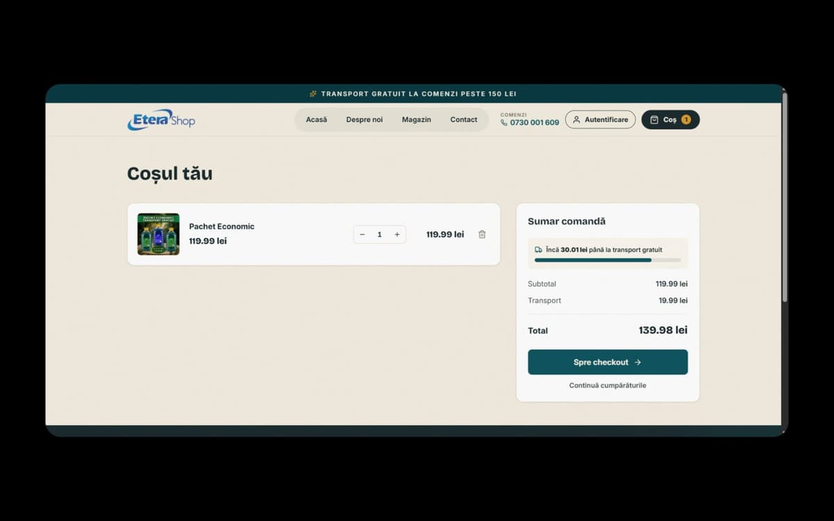 Dashboard EteraShop