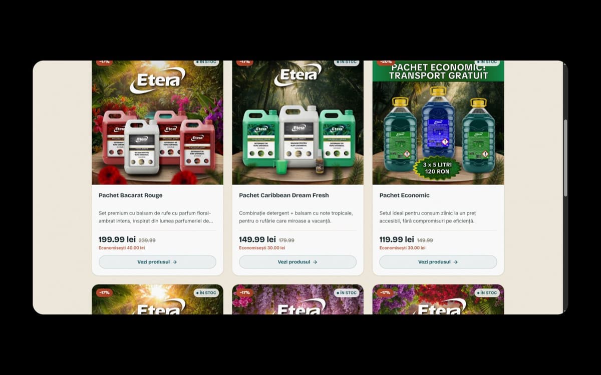 Coș de cumpărături EteraShop